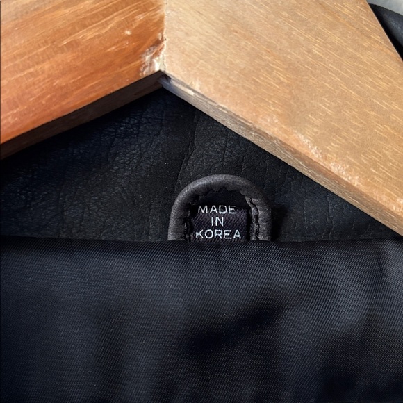 Black Leather Vintage Men's Moto Zip Jacket - Picture 15 of 15